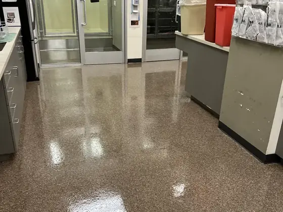 Commercial service area epoxy floor by Epoxy Pros