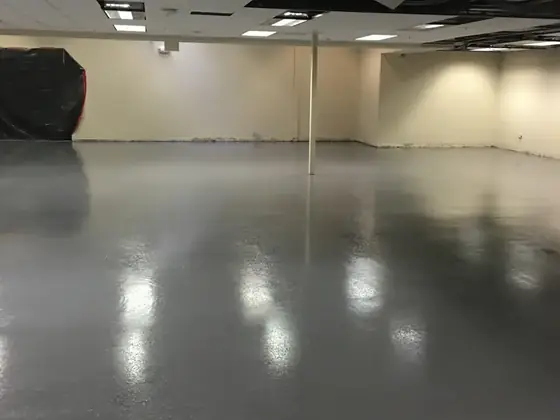 Polished commercial epoxy floor by Epoxy Pros