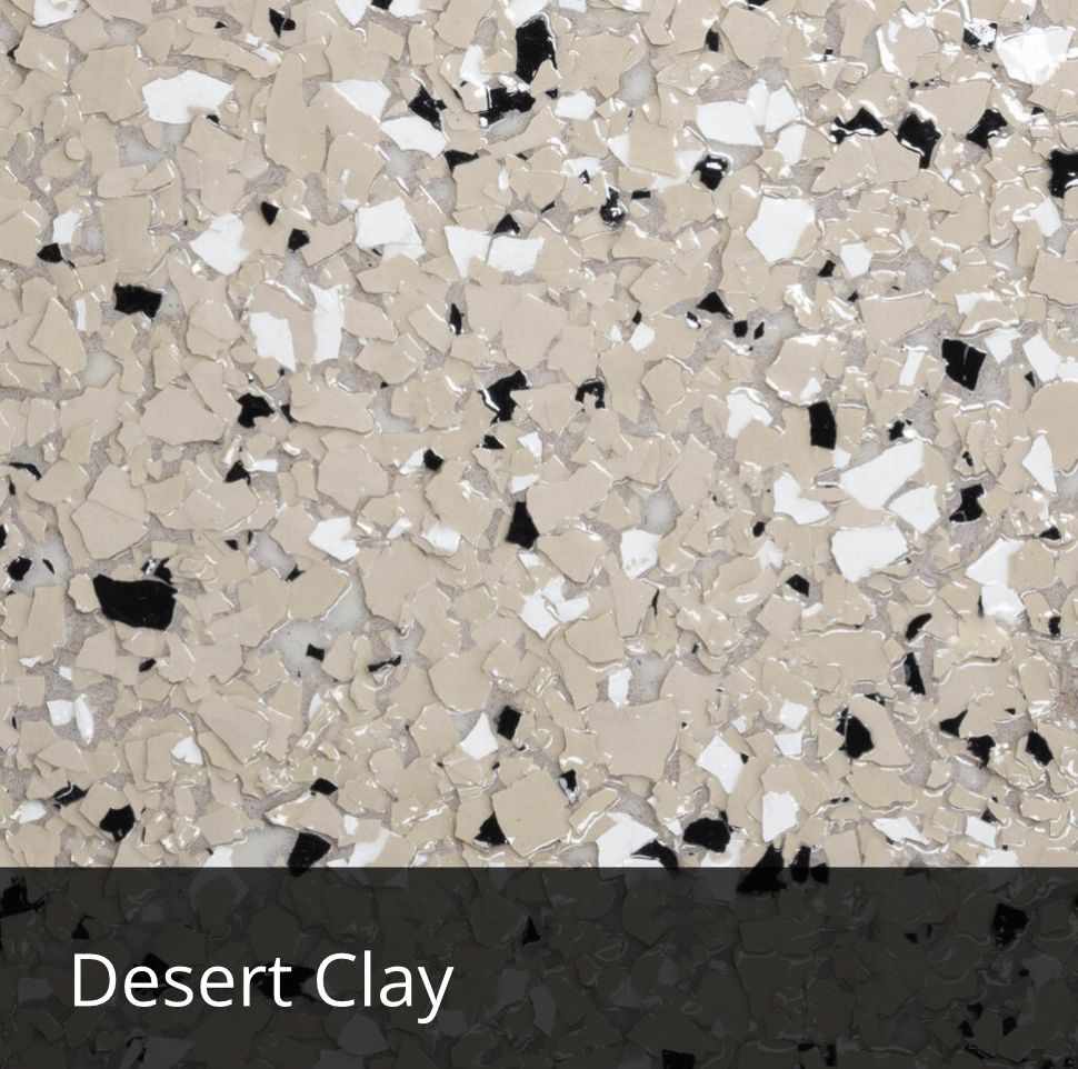 Desert Clay decorative epoxy flake sample
